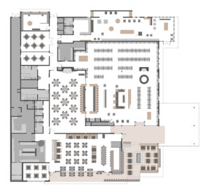 Ground-floor plan of the Newton. [John Douglas Architects]